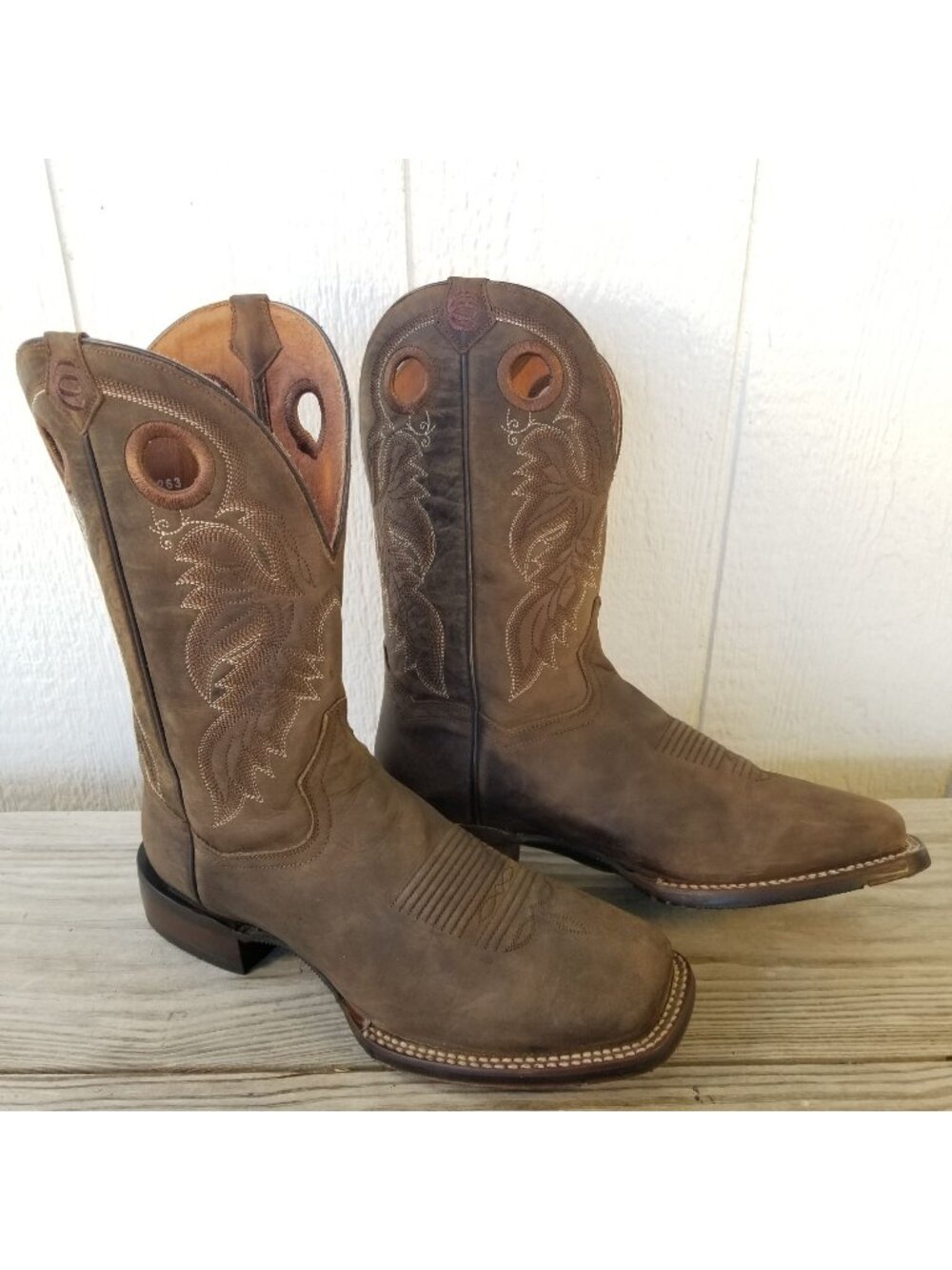 Dan Post Abram Mens Walnut Brown Leather Cowboy Western Boots 10.5 D DP4562